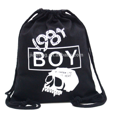 custom eco-friendly school sport backpack cotton drawstring bag